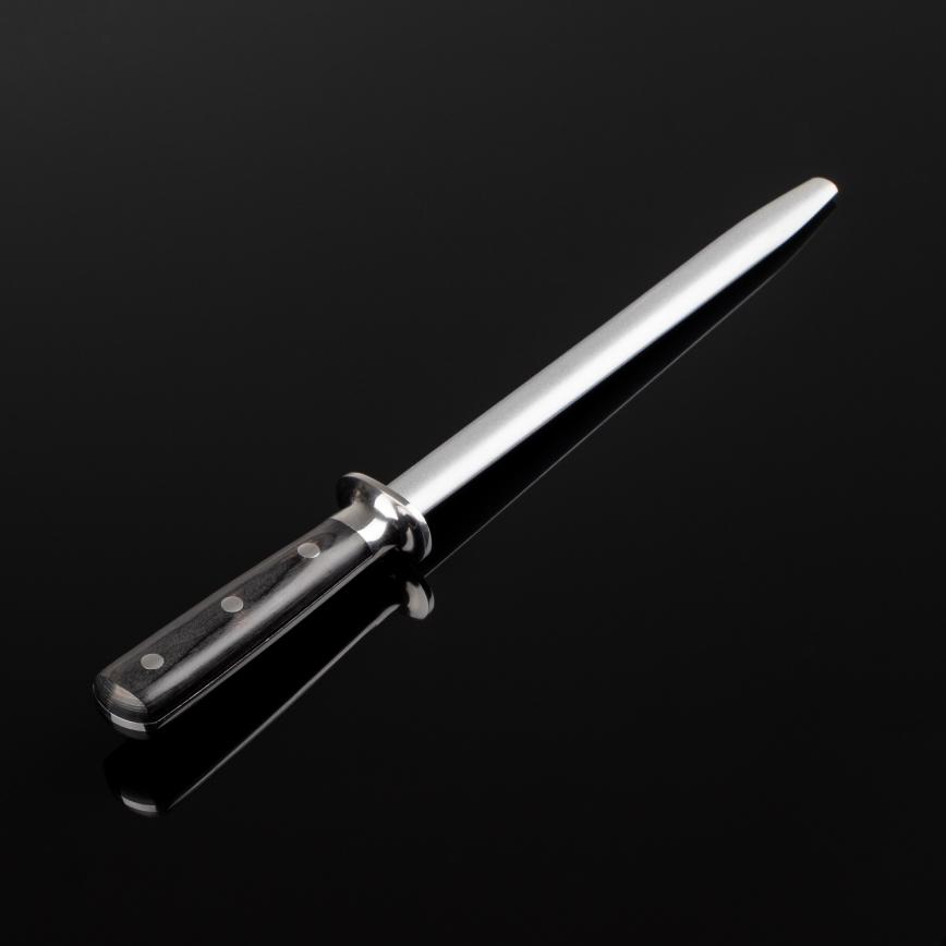 Gudaro - MIYABI Honing Steel, Black/Pakka Wood Handle