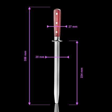 Gudaro - MIYABI Honing Steel Red/Pakkawood