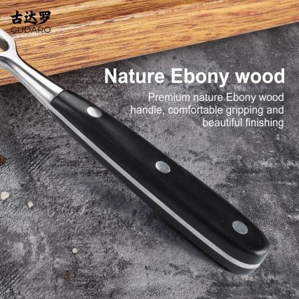 Gudaro - MIYABI Kitchen Fork, Black/Pakka
