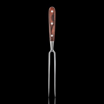 Gudaro - MIYABI Kitchen Fork, Red/Pakkawood