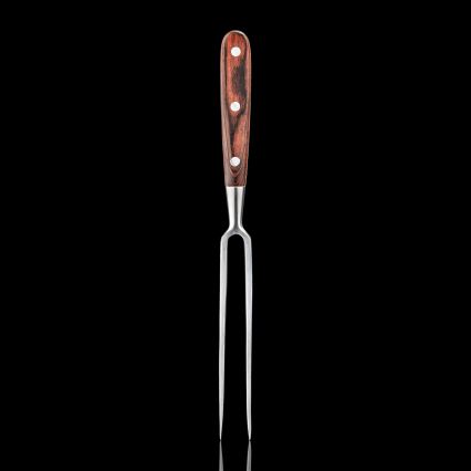 Gudaro - MIYABI Kitchen Fork, Red/Pakkawood