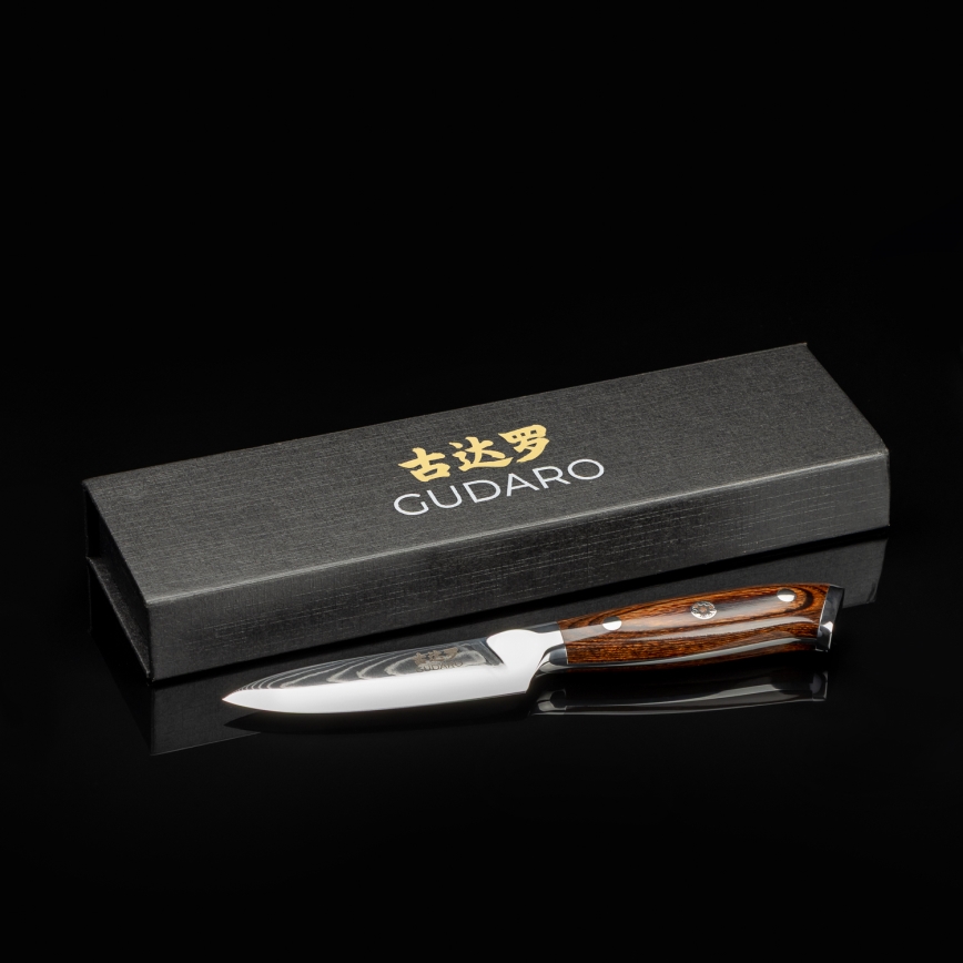 Gudaro - Paring Knife 7.6 cm, Damascus Steel