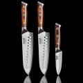 Gudaro - SET 2x Damascus Santoku kitchen knife FENG 7.5
