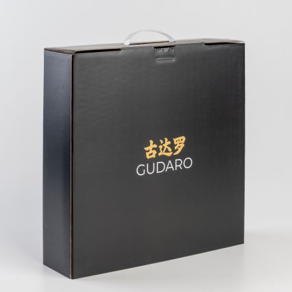 Gudaro - 5-piece MIYABI Damascus kitchen knife set + knife block and poultry shears