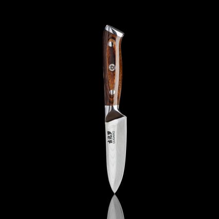 Gudaro - SET 1x Damascus chef's knife FENG 8, 67-layer steel, blade length 20 cm + 1x Damascus Santoku kitchen knife FENG 7.5, 67-layer steel, blade length 18 cm + 1x FREE Damascus kitchen knife FENG 3.5, 67-layer steel, blade length 9.5 cm