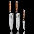 Gudaro - SET of 2 Damascus Santoku kitchen knives FENG 7.5