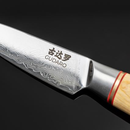 Gudaro - 5-piece HIKARI Damascus kitchen knife set + knife stand and poultry shears
