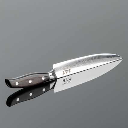 Gudaro - Set of 5 SHIRO Damascus Kitchen Knives + Magnetic Knife Holder