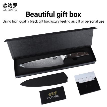 Gudaro - SHIRO 8 Damascus chef's knife, 67-layer steel, length 20 cm