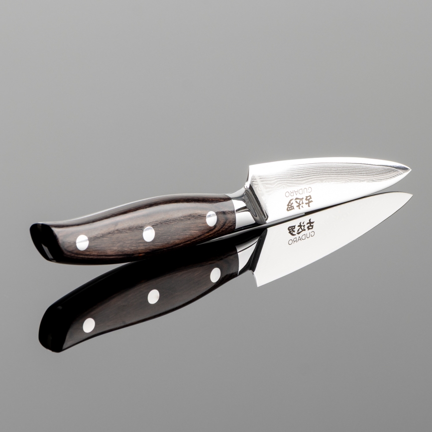 Gudaro - SHIRO Damascus Kitchen Knife 3.5, 67-layer steel, length 9.5 cm