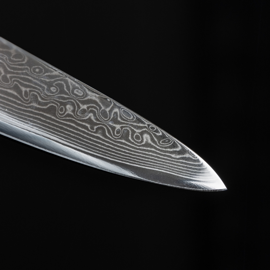 Gudaro - SHIRO Damascus Kitchen Knife 3.5, 67-layer steel, length 9.5 cm