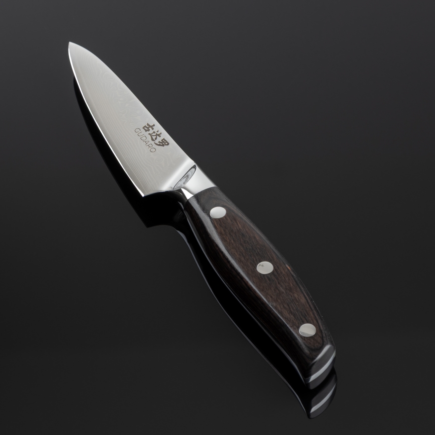 Gudaro - SHIRO Damascus Kitchen Knife 3.5, 67-layer steel, length 9.5 cm