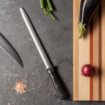Gudaro - SHIRO Honing Steel, Black/Pakkawood