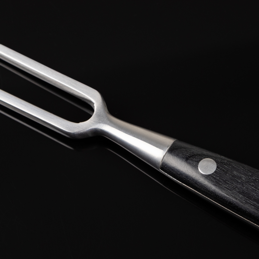 Gudaro - SHIRO Kitchen Fork, Black/Pakkawood
