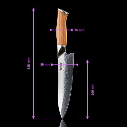 Gudaro - TAKUMI 5-piece Damascus kitchen knife set + magnetic holder