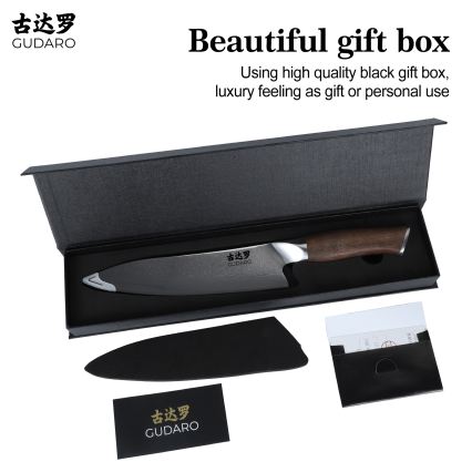 Gudaro - Damascus Chef's Knife TAKUMI 8, 67-layer steel, 20 cm length, walnut