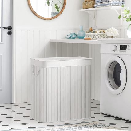 GUS White Laundry Basket