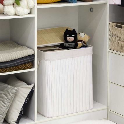 GUS White Laundry Basket