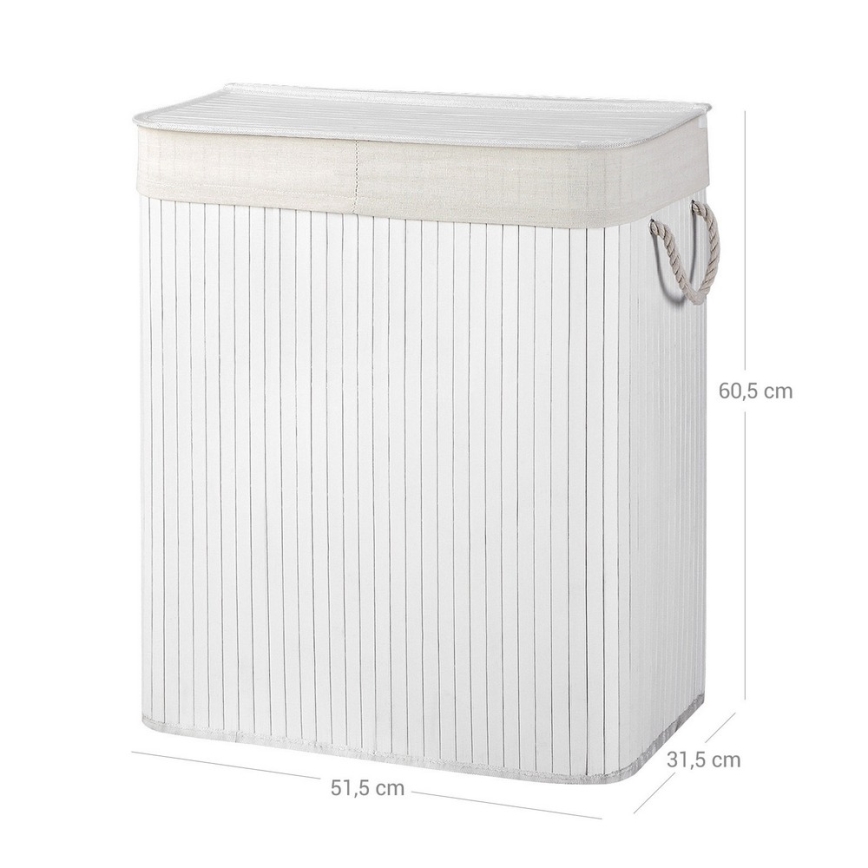 GUS White Laundry Basket