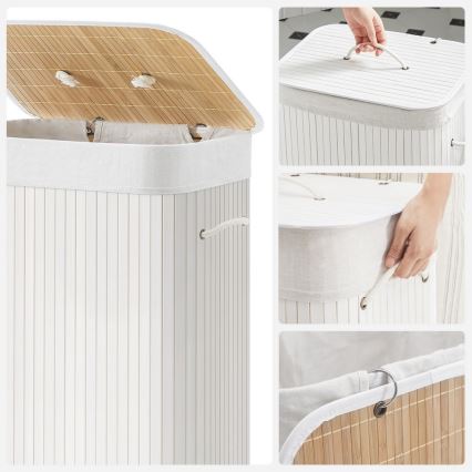GUS White Laundry Hamper