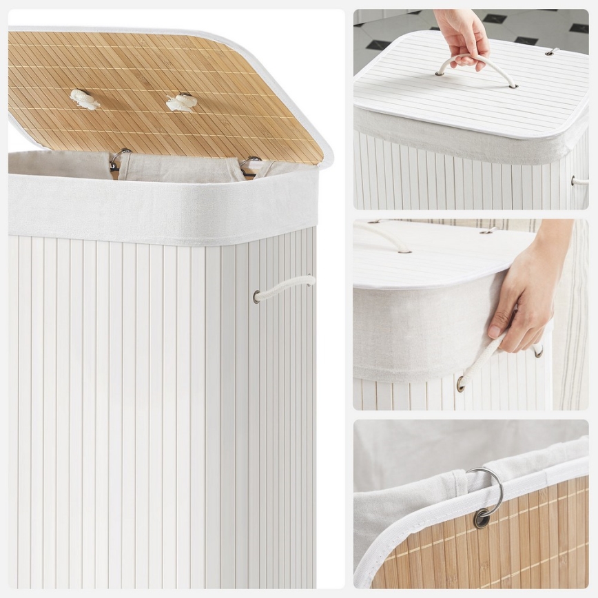 GUS White Laundry Hamper