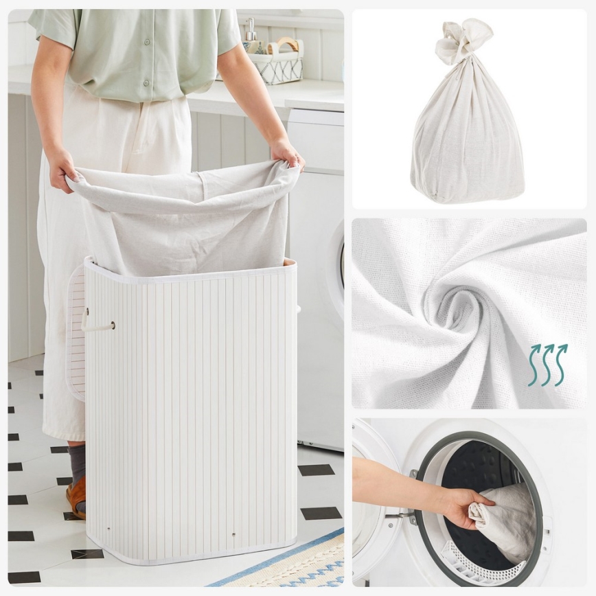 GUS White Laundry Hamper
