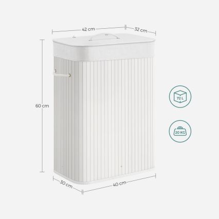 GUS White Laundry Hamper