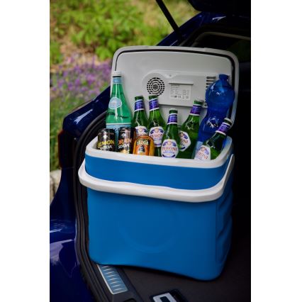 Guzzanti GZ 30BW - Portable 29 L Car Refrigerator, 65 W, 12 V / 230 V, Blue