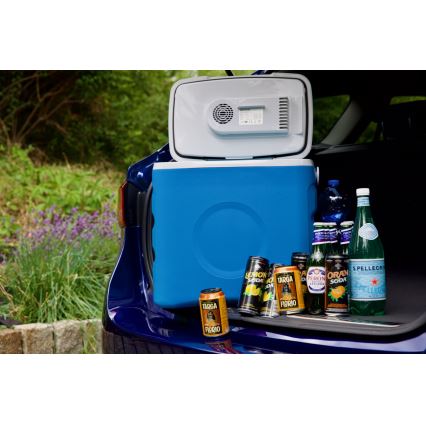 Guzzanti GZ 30BW - Portable 29 L Car Refrigerator, 65 W, 12 V / 230 V, Blue