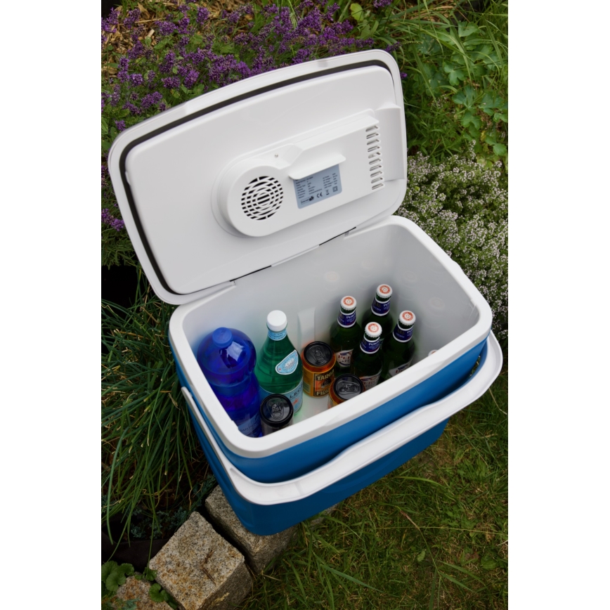 Guzzanti GZ 30BW - Portable 29 L Car Refrigerator, 65 W, 12 V / 230 V, Blue