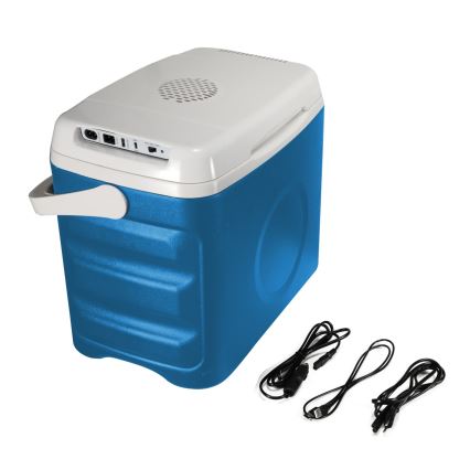 Guzzanti GZ 30BW - Portable 29 L Car Refrigerator, 65 W, 12 V / 230 V, Blue