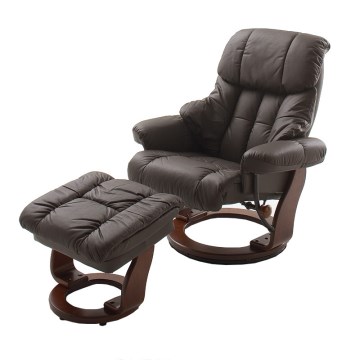 HABI Adjustable Recliner Chair, Brown/Walnut