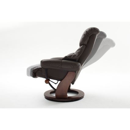 HABI Adjustable Recliner Chair, Brown/Walnut