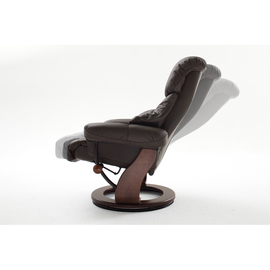 HABI Adjustable Recliner Chair, Brown/Walnut