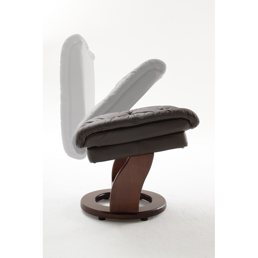 HABI Adjustable Recliner Chair, Brown/Walnut