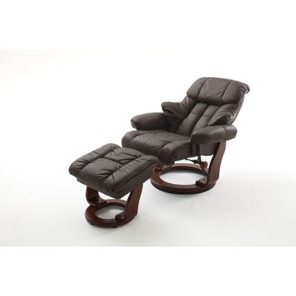 HABI Adjustable Recliner Chair, Brown/Walnut
