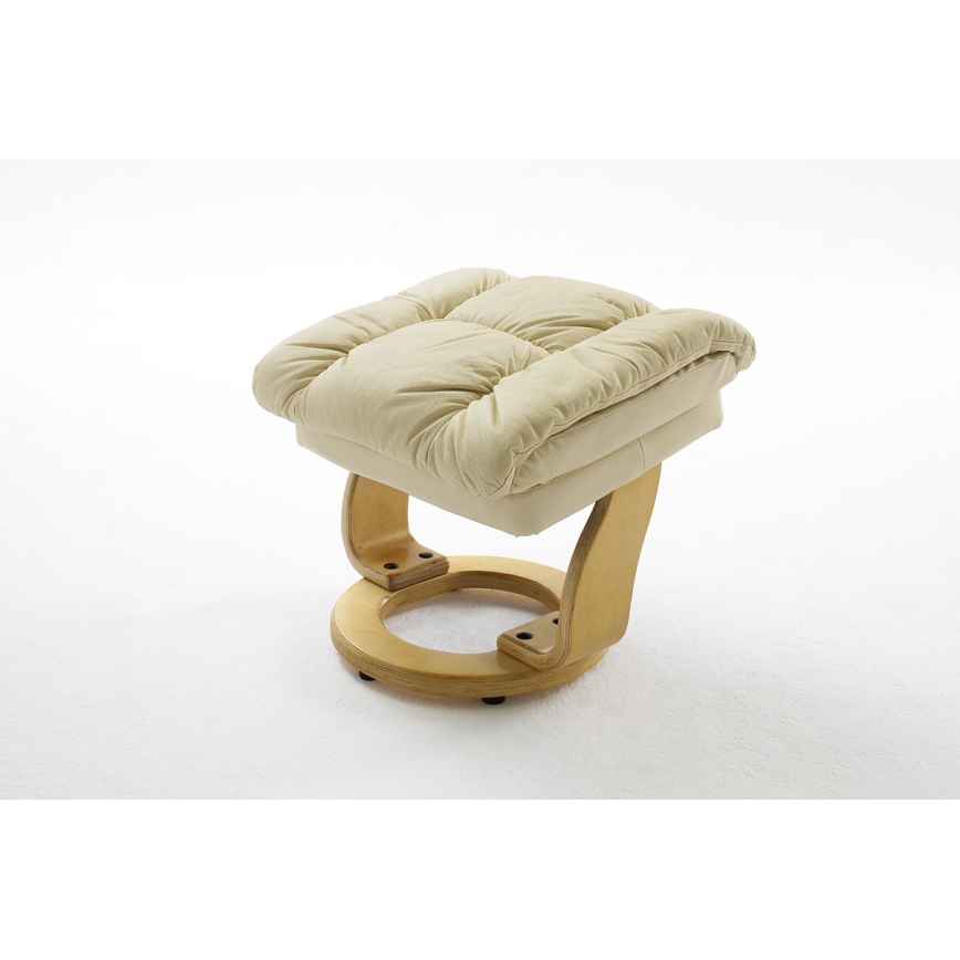 HABI Adjustable Recliner Cream/Natural Oak