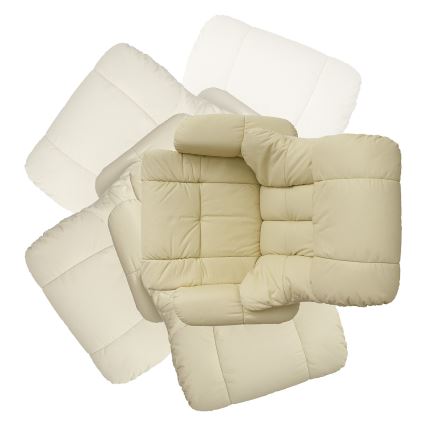 HABI Reclining Armchair — Cream / Natural Oak