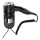 Hairdryer with holder, 11 x 24 cm, silver/black