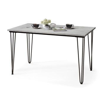 HALIJA Dining Table, Concrete Grey