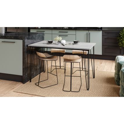 HALIJA Dining Table, Concrete Grey
