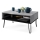 HALIJA Lift-Top Coffee Table with Shelf, Concrete Grey/Black