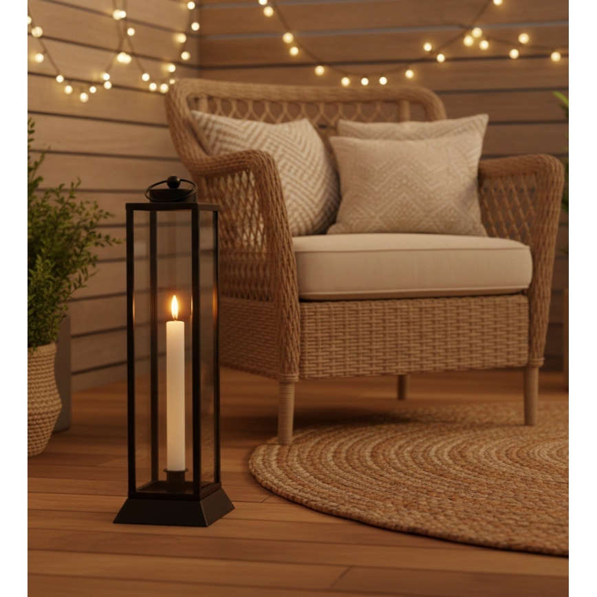 HALL Decorative Lantern, 34 cm, Black
