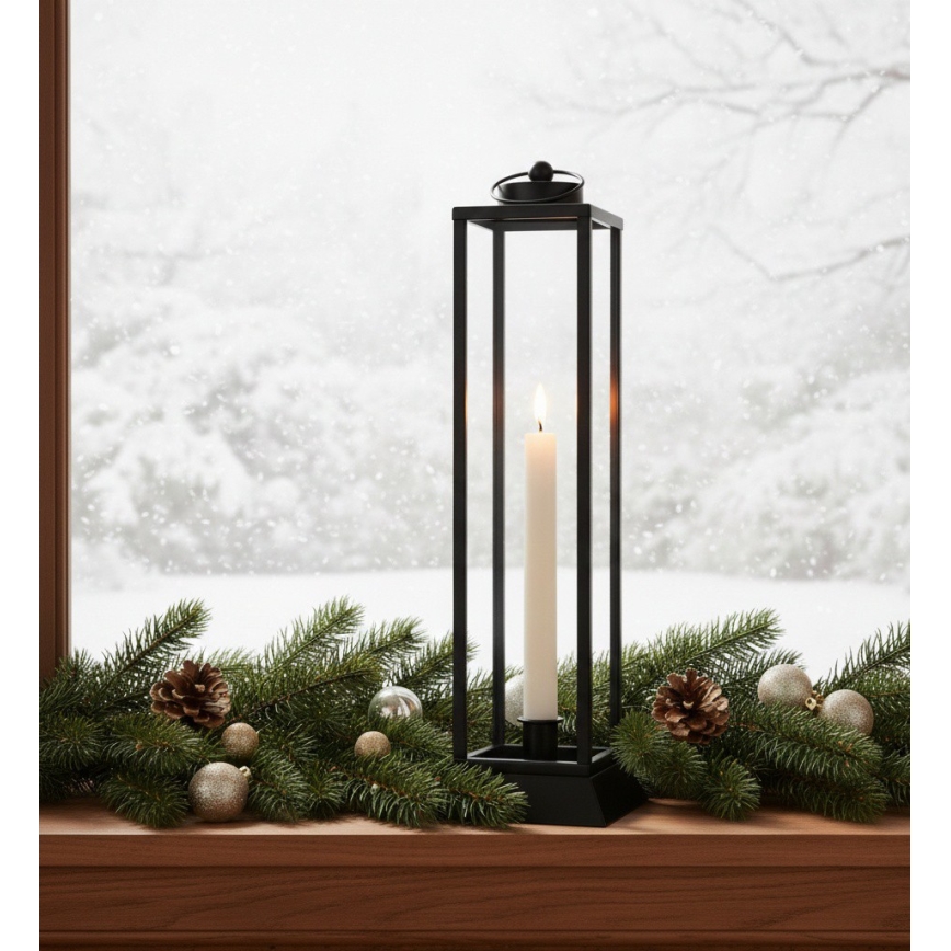 HALL Decorative Lantern, 34 cm, Black