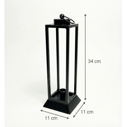 HALL Decorative Lantern, 34 cm, Black
