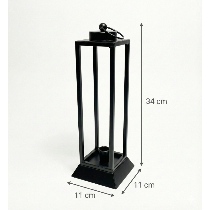 HALL Decorative Lantern, 34 cm, Black