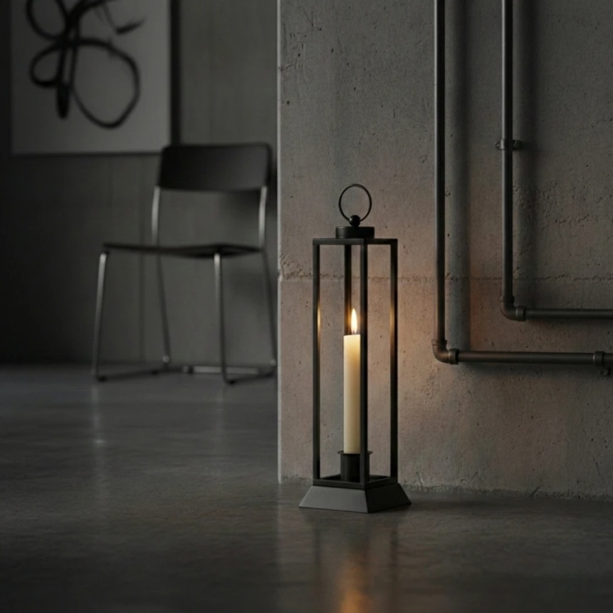 HALL Decorative Lantern, 39.5 cm, Black