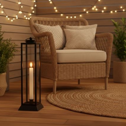 HALL Decorative Lantern, 39.5 cm, Black