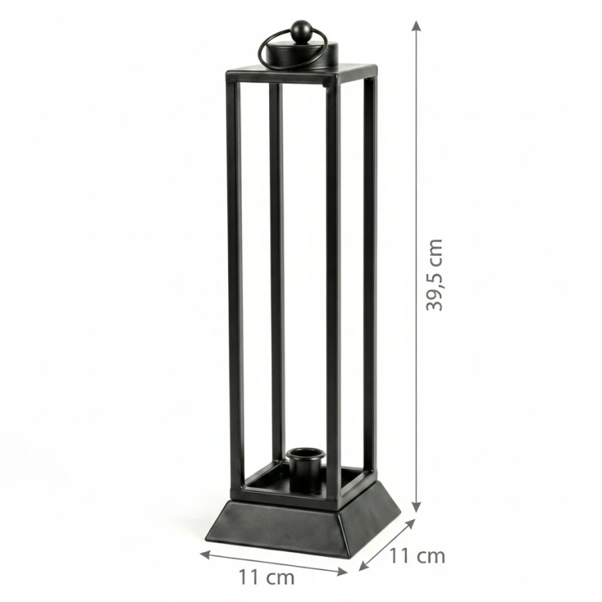 HALL Decorative Lantern, 39.5 cm, Black