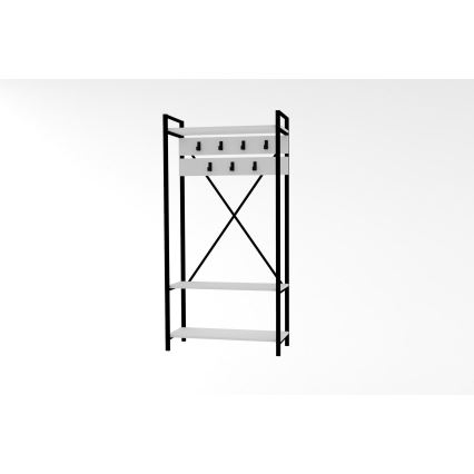Hallway wall ALFA 180x90 cm white/black
